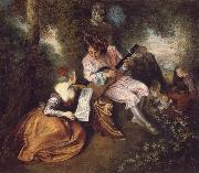 Jean-Antoine Watteau The Scale of Love Spain oil painting artist